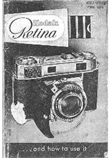 Kodak Retina 3 c manual. Camera Instructions.